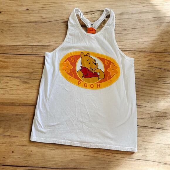 Vintage 90's Racerback Winnie the Pooh Swim Coverup Tanktop One Size OS - Picture 2 of 6